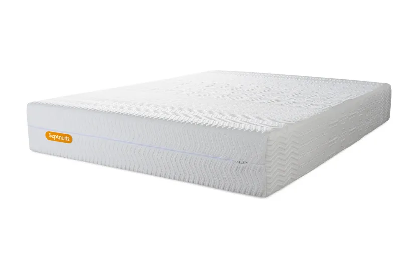 Pack lit complet 160x200 cm - Matelas + Sommier Blanc + 2 oreillers + Couette - Memo Bio