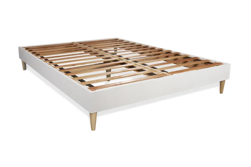 Ensemble Matelas Sommier 140x200 cm - Sommier Blanc (en kit) - Memo Bio