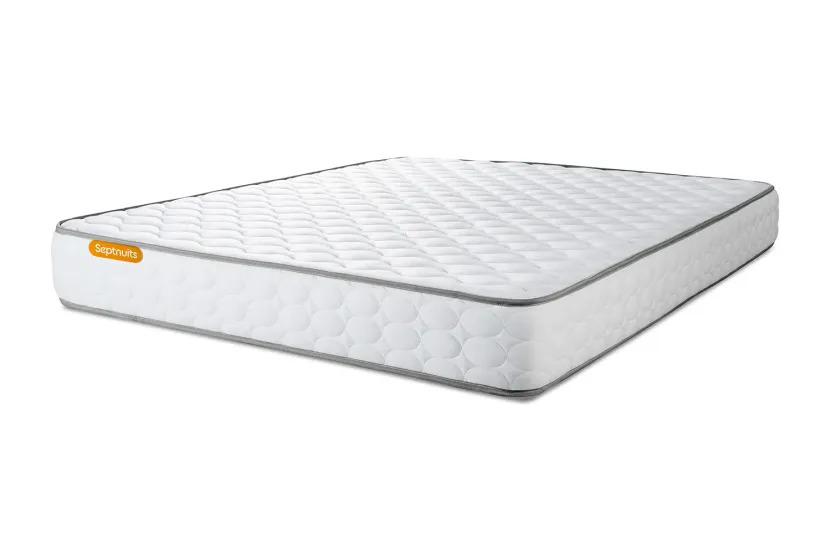 Pack lit complet 180x200 cm - Matelas + 2 Sommiers Blancs + 2 oreillers + Couette - Memo