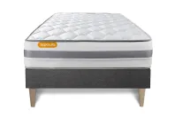 Ensemble Matelas Sommier 90x200 cm - Sommier Gris (en kit) - Memo Spring Ensemble Matelas Sommier 90x200 cm - Sommier Gris (en kit) - Memo Spring