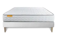 Ensemble Matelas Sommier 160x200 cm - Sommier Blanc (en kit) - Memo Ensemble Matelas Sommier 160x200 cm - Sommier Blanc (en kit) - Memo