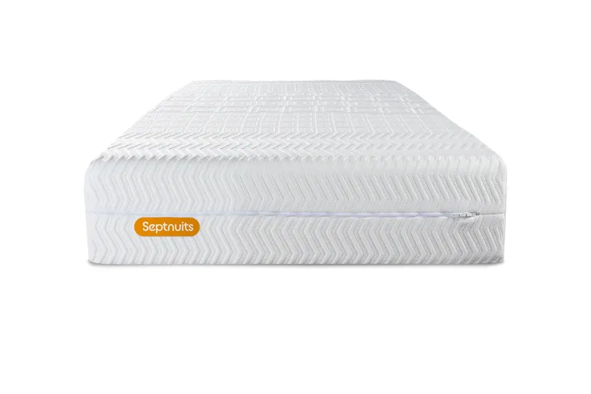 Ensemble Matelas Sommier 90x200 cm - Sommier Gris (en kit) - Memo Bio