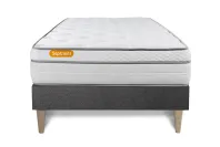 Ensemble Matelas Sommier 90x200 cm - Sommier Gris (en kit) - Memo Luxe Ensemble Matelas Sommier 90x200 cm - Sommier Gris (en kit) - Memo Luxe