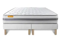 Ensemble Matelas Sommier 160x200 cm - 2 Sommiers Blanc - Memo Spring Ensemble Matelas Sommier 160x200 cm - 2 Sommiers Blanc - Memo Spring
