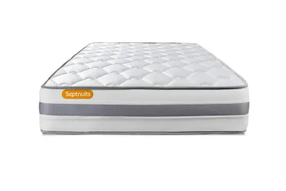 Ensemble Matelas Sommier 90x200 cm - Sommier Blanc (d&eacute;j&agrave; mont&eacute;) - Memo Spring