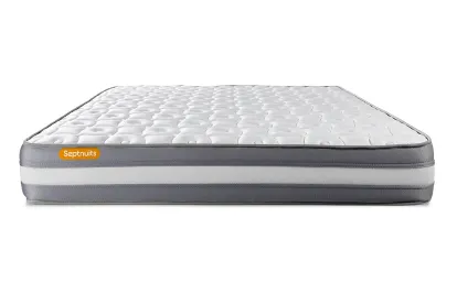 Ensemble Matelas Sommier 140x200 cm - Sommier Gris (d&eacute;j&agrave; mont&eacute;) - Memo Plus