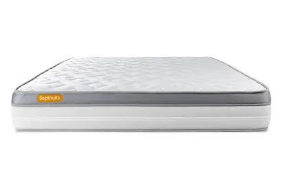 Ensemble Matelas Sommier 160x200 cm - 2 Sommiers Blanc - Memo Zen