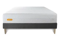 Ensemble Matelas Sommier 140x190 cm - Sommier Gris (en kit) - Memo Bio Ensemble Matelas Sommier 140x190 cm - Sommier Gris (en kit) - Memo Bio