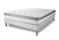 Ensemble Matelas Sommier 160x200 cm - Sommier Blanc (déjà monté) - Memo Zen Ensemble Matelas Sommier 160x200 cm - Sommier Blanc (déjà monté) - Memo Zen