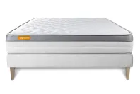 Ensemble Matelas Sommier 180x200 cm - Sommier Blanc (en kit) - Memo Zen Ensemble Matelas Sommier 180x200 cm - Sommier Blanc (en kit) - Memo Zen
