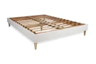 Ensemble Matelas Sommier 140x190 cm - Sommier Blanc (en kit) - Memo Ensemble Matelas Sommier 140x190 cm - Sommier Blanc (en kit) - Memo