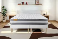 Ensemble Matelas Sommier 160x200 cm - 2 Sommiers Blanc - Memo Plus Ensemble Matelas Sommier 160x200 cm - 2 Sommiers Blanc - Memo Plus