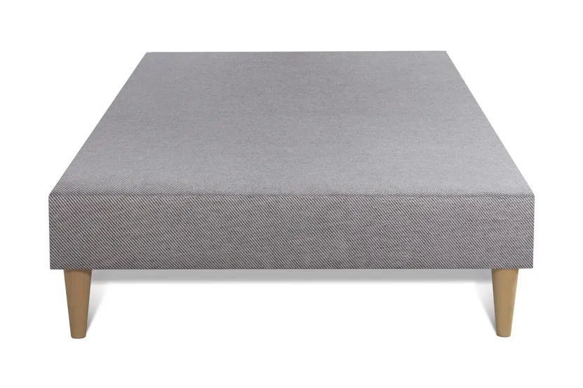 Ensemble Matelas Sommier 90x190 cm - Sommier Gris (déjà monté) - Memo Plus