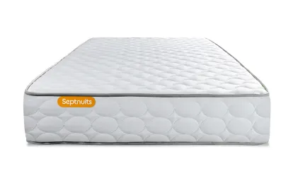 Ensemble Matelas Sommier 90x190 cm - Sommier Blanc (d&eacute;j&agrave; mont&eacute;) - Memo