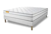 Ensemble Matelas Sommier 160x200 cm - Sommier Blanc (déjà monté) - Memo Luxe Ensemble Matelas Sommier 160x200 cm - Sommier Blanc (déjà monté) - Memo Luxe
