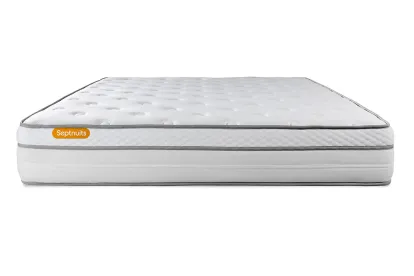 Matelas 200x200 cm Ressorts ensach&eacute;s et M&eacute;moire de forme - Memo Luxe