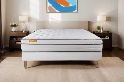 Matelas 160x200 cm Ressorts ensach&eacute;s et M&eacute;moire de forme - Memo Luxe