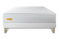 Ensemble Matelas Sommier 140x190 cm - Sommier Blanc (déjà monté) - Memo Bio Ensemble Matelas Sommier 140x190 cm - Sommier Blanc (déjà monté) - Memo Bio