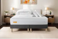Pack lit complet 180x200 cm - Matelas + 2 Sommiers Gris + 2 oreillers + Couette - Memo Bio Pack lit complet 180x200 cm - Matelas + 2 Sommiers Gris + 2 oreillers + Couette - Memo Bio