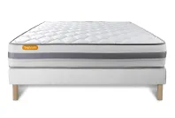 Ensemble Matelas Sommier 140x200 cm - Sommier Blanc (déjà monté) - Memo Spring Ensemble Matelas Sommier 140x200 cm - Sommier Blanc (déjà monté) - Memo Spring