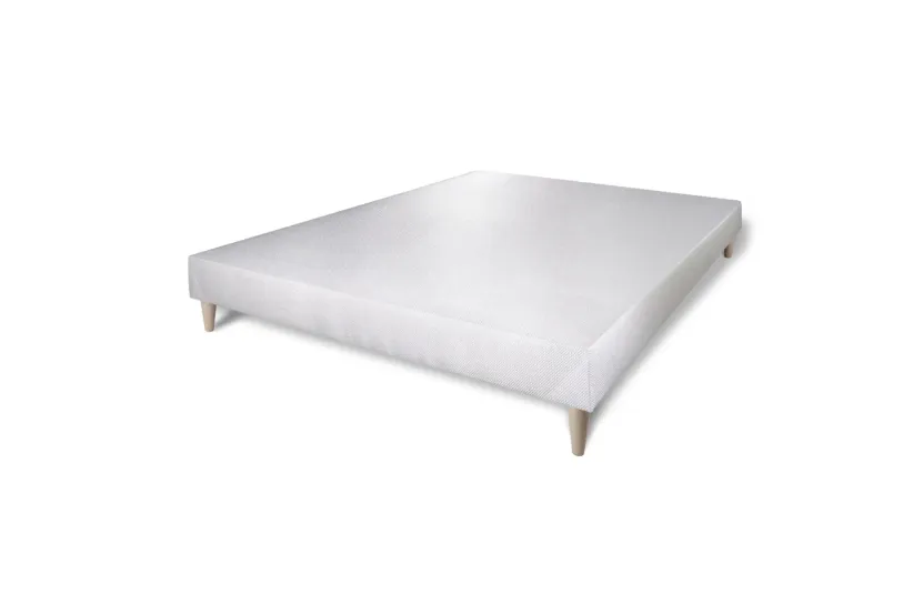 Ensemble Matelas Sommier 140x190 cm - Sommier Blanc (déjà monté) - Memo Plus