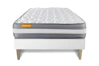 Ensemble Matelas Sommier 90x200 cm - Sommier Blanc (en kit) - Memo Plus Ensemble Matelas Sommier 90x200 cm - Sommier Blanc (en kit) - Memo Plus