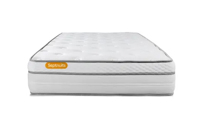 Matelas 90x200 cm Ressorts ensach&eacute;s et M&eacute;moire de forme - Memo Luxe