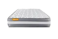 Ensemble Matelas Sommier 90x200 cm - Sommier Blanc (déjà monté) - Memo Plus Ensemble Matelas Sommier 90x200 cm - Sommier Blanc (déjà monté) - Memo Plus