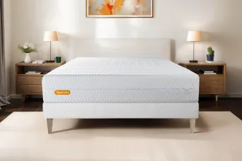 Ensemble Matelas Sommier 160x200 cm - Sommier Blanc (en kit) - Memo Bio