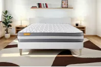 Ensemble Matelas Sommier 180x200 cm - Sommier Blanc (en kit) - Memo Plus Ensemble Matelas Sommier 180x200 cm - Sommier Blanc (en kit) - Memo Plus