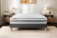 Ensemble Matelas Sommier 200x200 cm - Sommier Gris (en kit) - Memo Spring Ensemble Matelas Sommier 200x200 cm - Sommier Gris (en kit) - Memo Spring